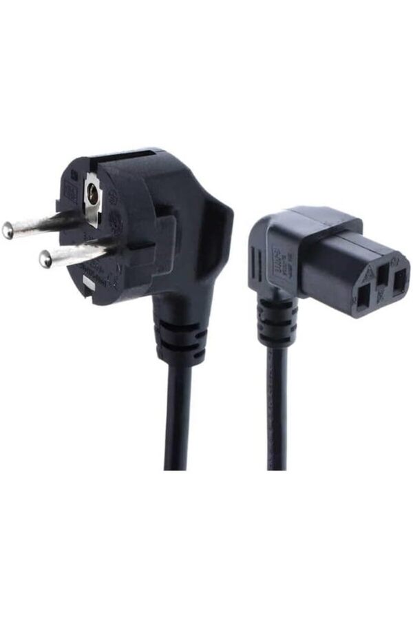 Lvnshop Power Kablo - 90 Derece L Uç - Di̇k Açılı - Power Kablosu - 1.8 Mt 224120