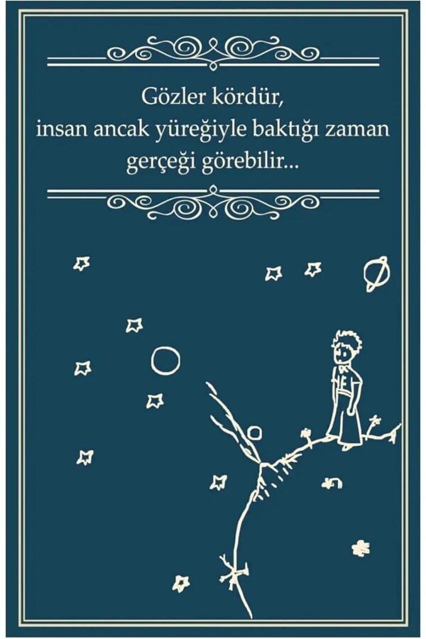 Buybeam Kuşe Kağıt Duvar Posteri̇ Gözler Kördür Insan Ancak Yüreği̇yle Retro Drtr0048 Polyrush 1063348