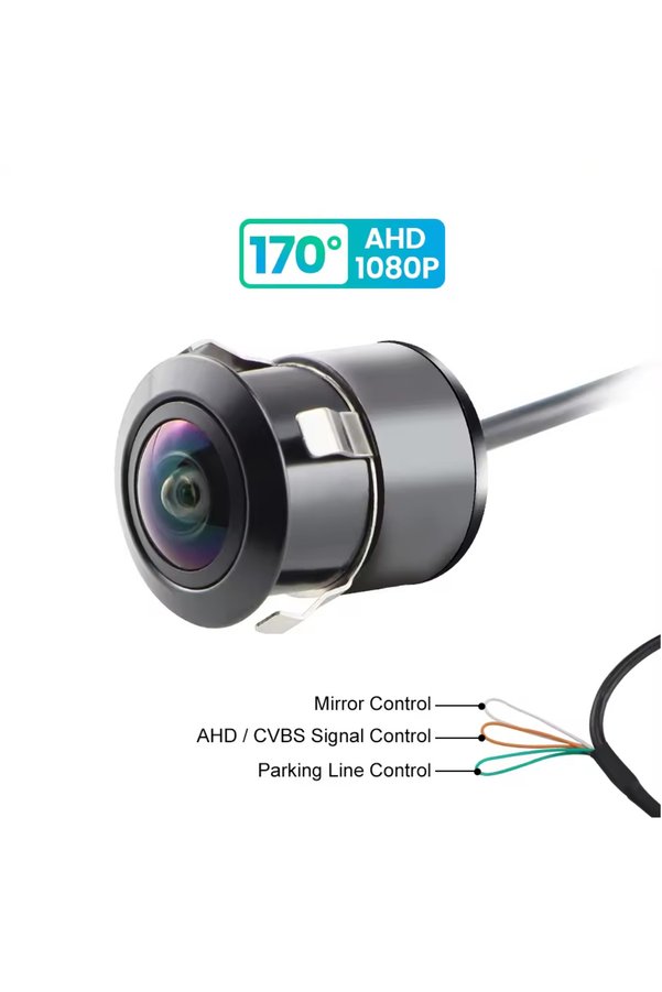 EXVOL Geri Görüş Park Kamerası 1080P AHD 170 Derece AHD-Cvbs Park Çizgi Ayarlı SU Geçirmez