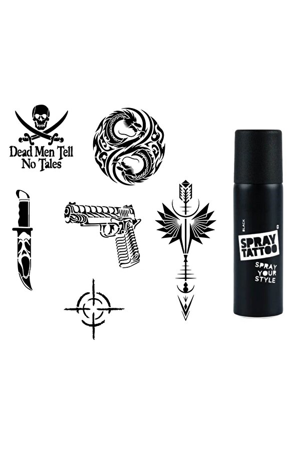 Ai̇rbrush Tattoo Savaş Ve Dragon Spray Tattoo İle Geçi̇ci̇ Dövme Yapma Seti̇