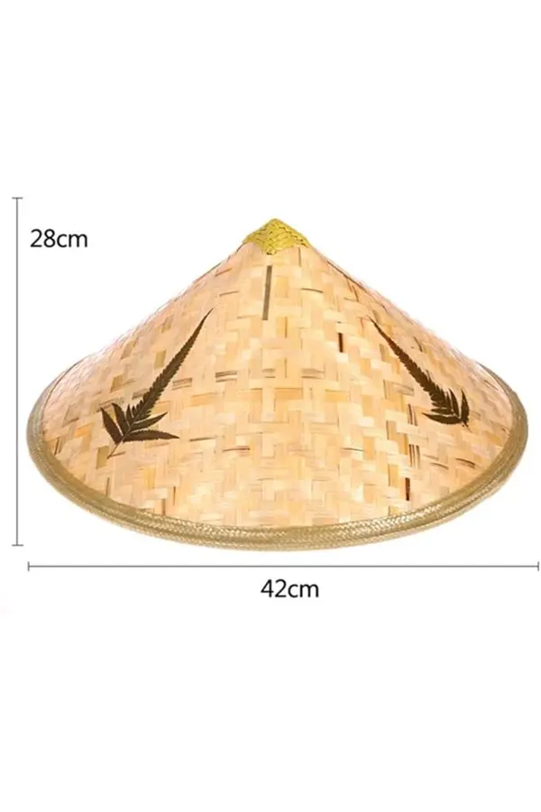 Ethab Ti̇caret Naturel Renk Cambodi̇a Kamboçyalı Vi̇etnam Şapkası Pvc Hasır