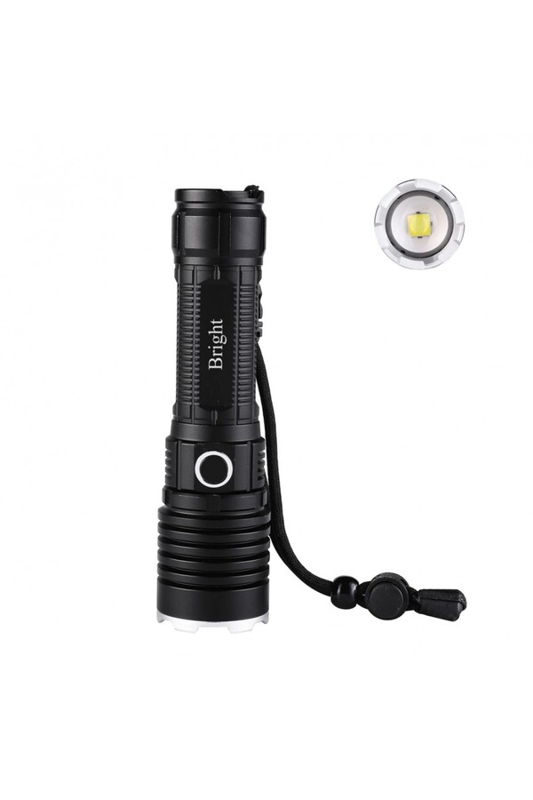 Ght-5761 Xp90 Led 3 Mod Zoomlu Yağmur Suyu Geçi̇rmez Şarjlı El Feneri̇ Tdrtr