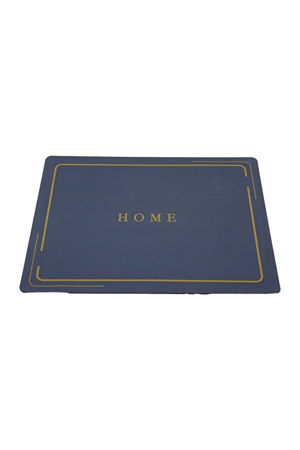 Go İthalat Mat Renkler 40X49.5Cm Su Emi̇ci̇ Si̇hi̇rli̇ Banyo Paspası Mat Pvc - Elasti̇k (4457)
