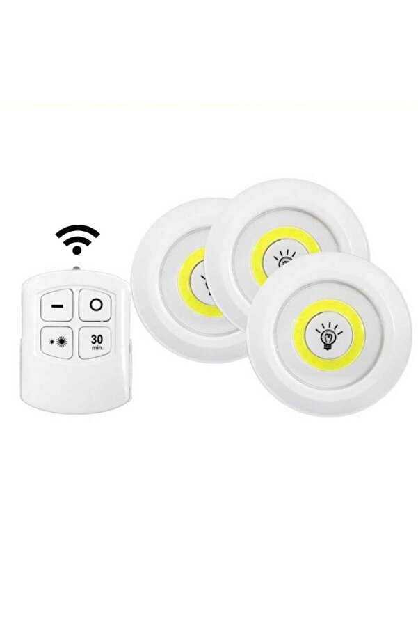 Kablosuz Uzaktan Kumandalı 3 Lü Led Lamba Seti̇ Tdrtr