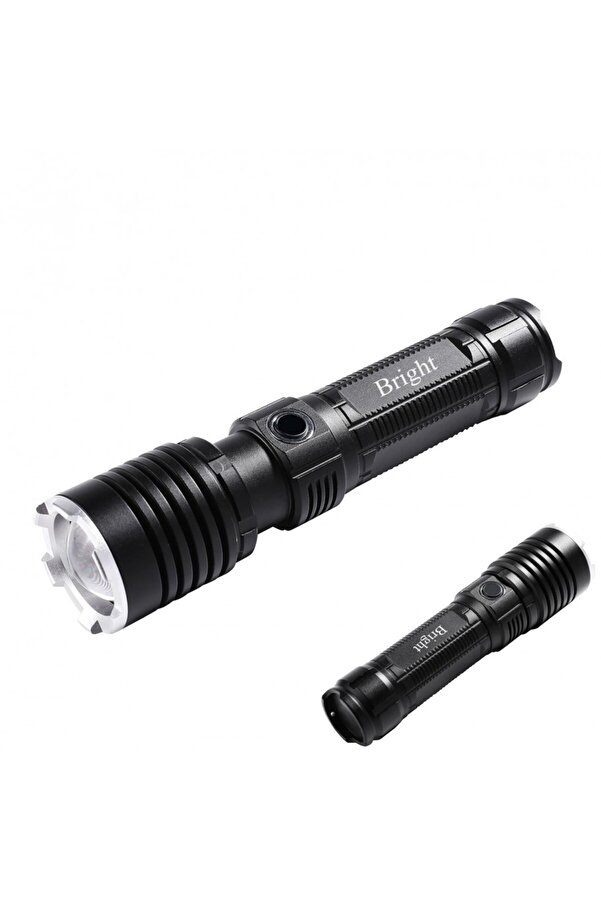 Ght-5761 Xp90 Led 3 Mod Zoomlu Yağmur Suyu Geçi̇rmez Şarjlı El Feneri̇ Tdrtr