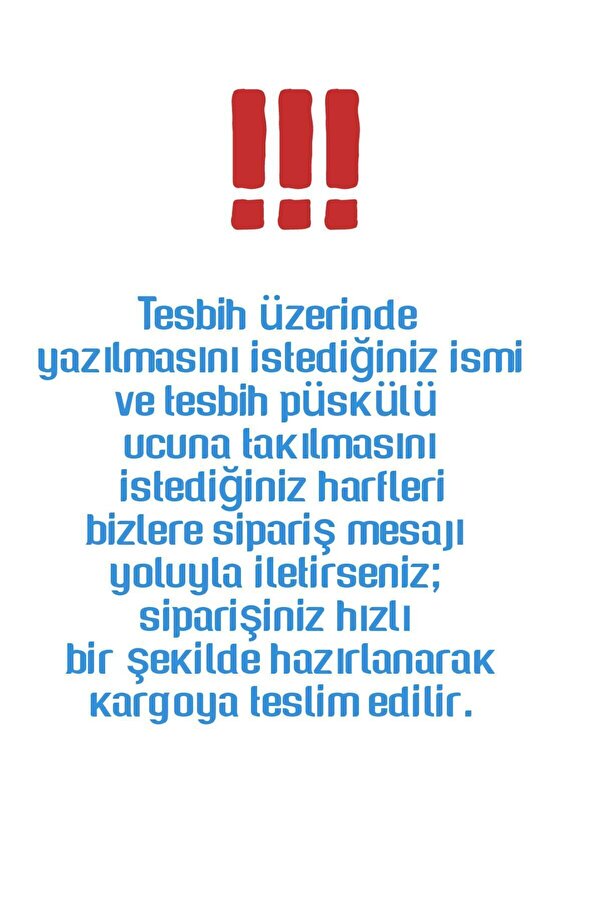 Bellevi̇estore Hemati̇t Ki̇şi̇ye Özel Doğal Taş Tesbi̇h Isi̇m & Baş Harf Işlemeli̇