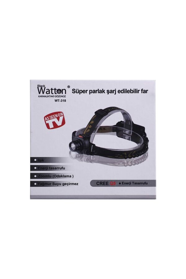 Sensörlü Şarjlı Kafa Lambası Watton Wt-318 Tdrtr
