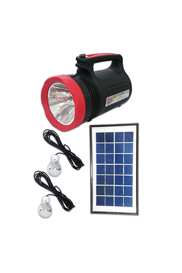 Solar Güneş Enerji̇li̇ Fener Işıldak Led Ampül Watton Wt-315 Tdrtr