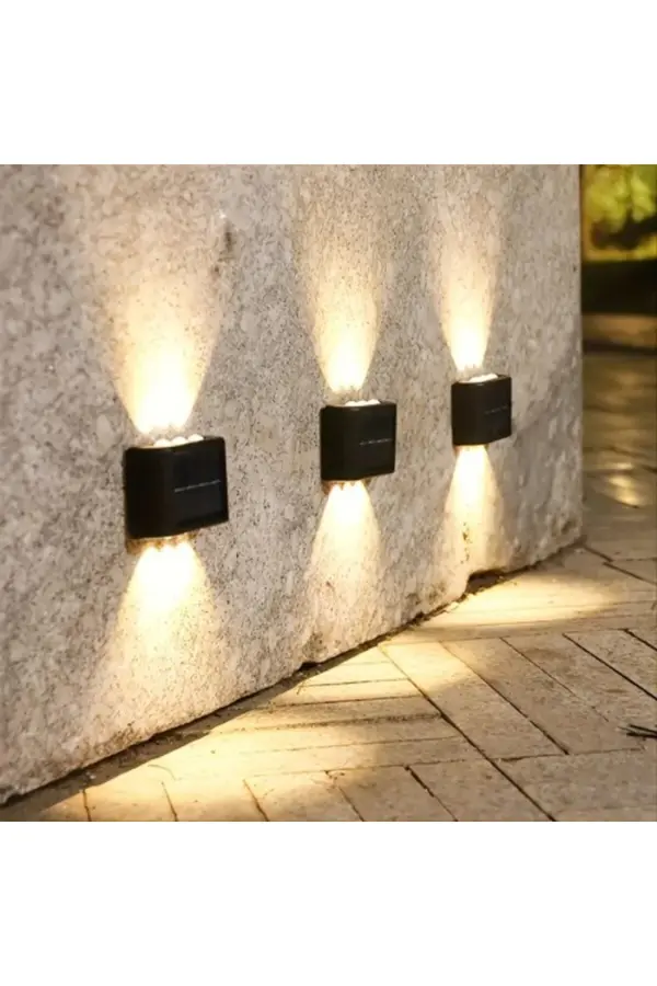 2 Li̇ Solar Duvar Aydınlatması 6 Ledli̇ Gün Işığı