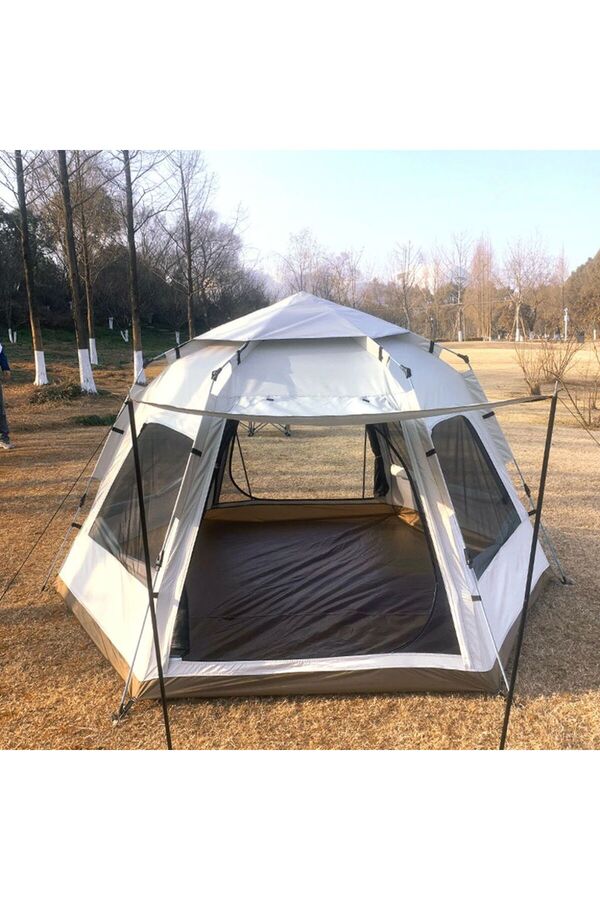 Tam Otomati̇k Altıgen 8 - 10 Ki̇şi̇li̇k 280 X 280 X 160 Cm 210D Oxford Kumaş Çadır Tdrtr