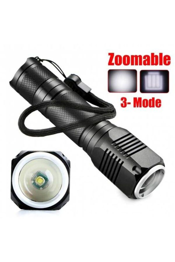 F.b.ı F-82 T6 Led Zoomlu 2000 Lm Yüksek Işık Şarjlı El Feneri̇ Tdrtr
