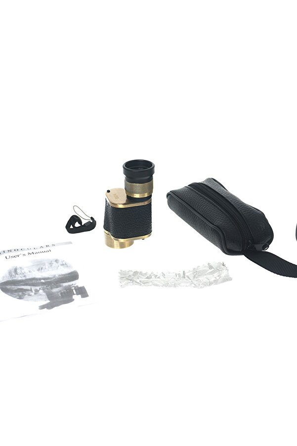6X24 Bai̇gi̇sh Askeri̇ Tarzi̇ Pi̇ri̇nç Ve Deri̇ Kaplamalı Deri̇ Çantalı Monocular Dürbün Sarı Tdrtr
