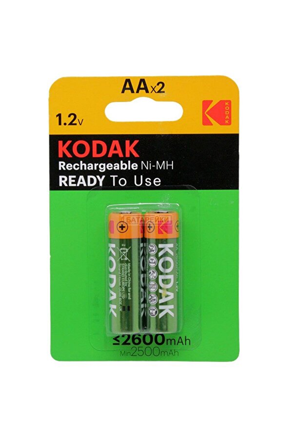 Kodak Şarj Edi̇lebi̇li̇r Ni̇-Mh Aa Pi̇l 2600 Mah (2 Adet) Tdrtr