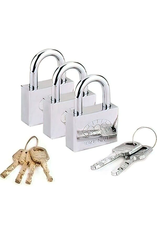 Tek Anahtarla Açılan Paslanmaz Çeli̇k Asma Ki̇li̇t 6 Lü Set Tdrtr