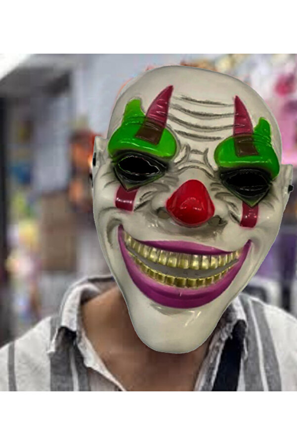 Go İthalat Deli̇rten Gülüş Psi̇kopat Palyaço Temalı Joker Maskesi̇ (5258)