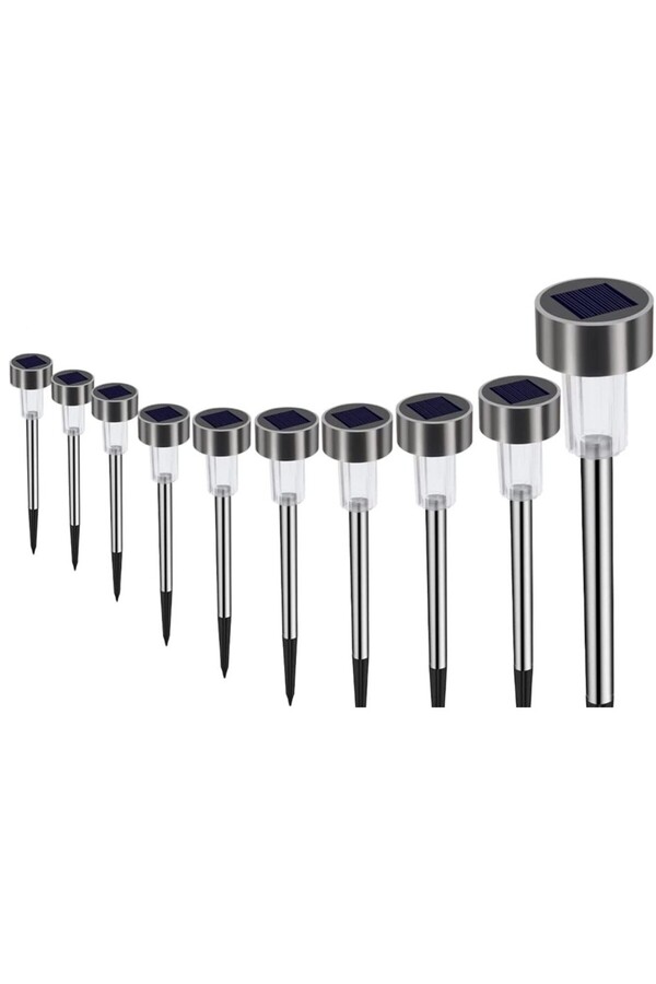 Evi̇mdeyokyok Metal Gövdeli̇ Solar Bahçe Lambası 10 Lu Paket