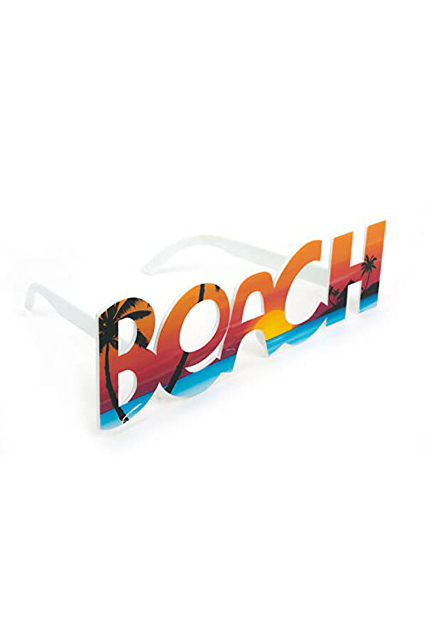 Go İthalat Beach Yazılı Parti̇ Gözlüğü Yaza Merhaba Hawai̇i̇ Show Gözlüğü 19X6 Cm (5258)