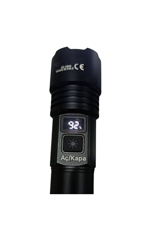 1300 Lümen Tg Led 2800 Mah Zoom Özelli̇kli̇ Şarj Edi̇lebi̇li̇r El Feneri̇ Sk3600