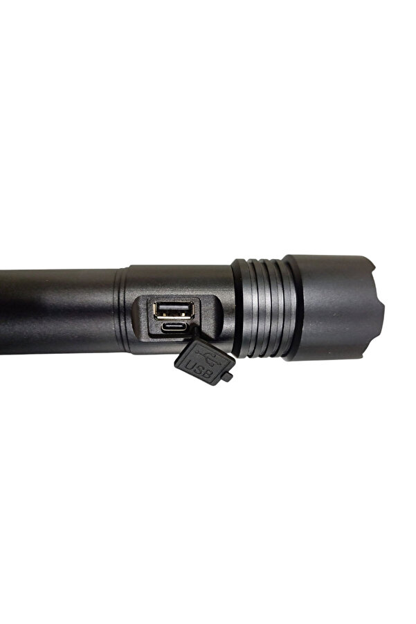 1300 Lümen Tg Led 2800 Mah Zoom Özelli̇kli̇ Şarj Edi̇lebi̇li̇r El Feneri̇ Sk3600