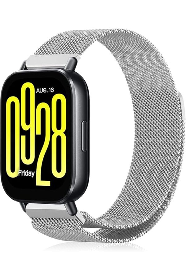 Fibaks Xiaomi Redmi Watch 5 Active / Watch 5 Lite Uyumlu Metal Hasır Örgü Mıknatıslı Akıllı Saat Kordonu