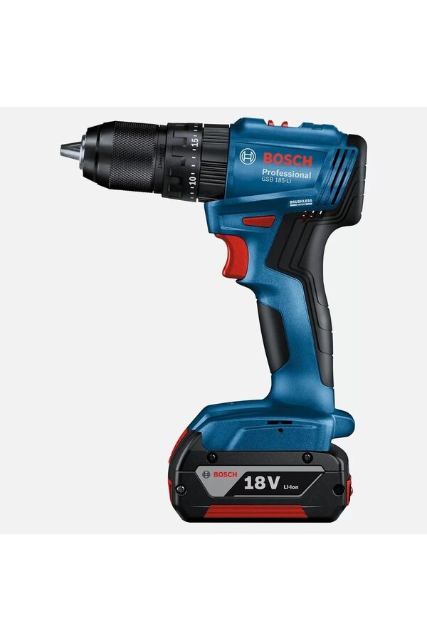 Bosch Gsb 185-li Tek Akülü Kömürsüz Darbeli Matkap Vidalama Şarjlı Matkap + 25 Parça Vidalama Ucu