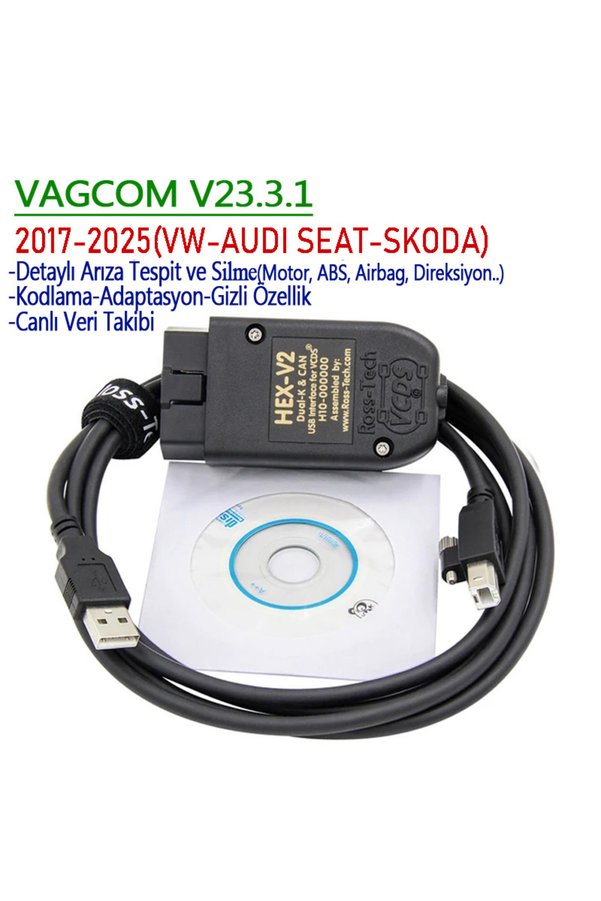 Genel Markalar Vagcom Vcds 2017-25 Arıza Tespit Kodlama Gizli Özellik Adaptasyon - Hex V2