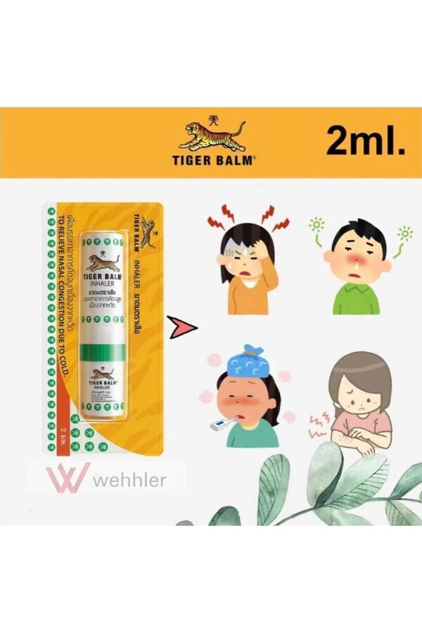Wehhler Ti̇ger Balm Inhaler (+Yağ) 2 İn 1 (Yeni̇ Tari̇hli̇ Ürün) 2 Adet