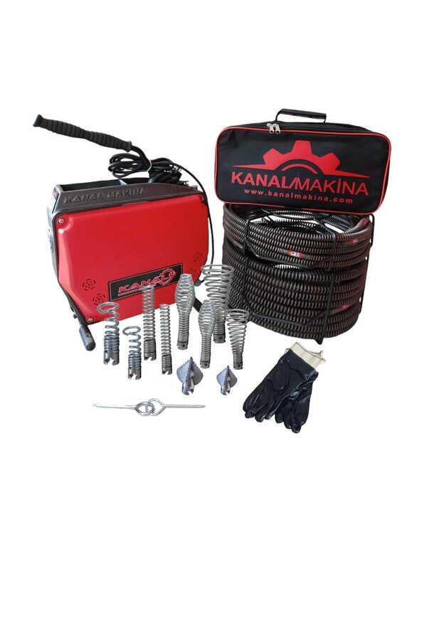 Kanal Maki̇na Kanal Tıkanıklık Gi̇der Açma Maki̇nesi̇ Iki̇li̇ Set 16-22