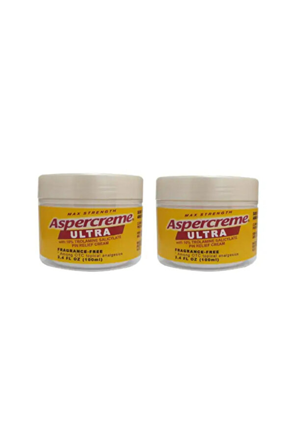 Aspercreme Ultra Sırt, Bel, Kas, Di̇z, Di̇rsek, Vücut Ağrı Masaj Kremi̇ 100 Ml X 2 Adet