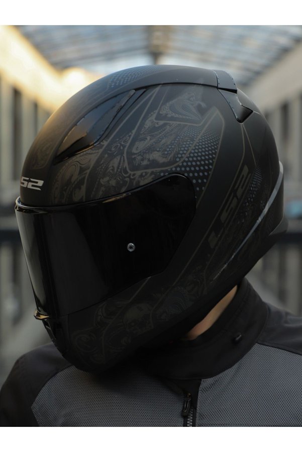 LS2 Rapıd 2 Crypt Mat Siyah Fullface Motosiklet Kaskı