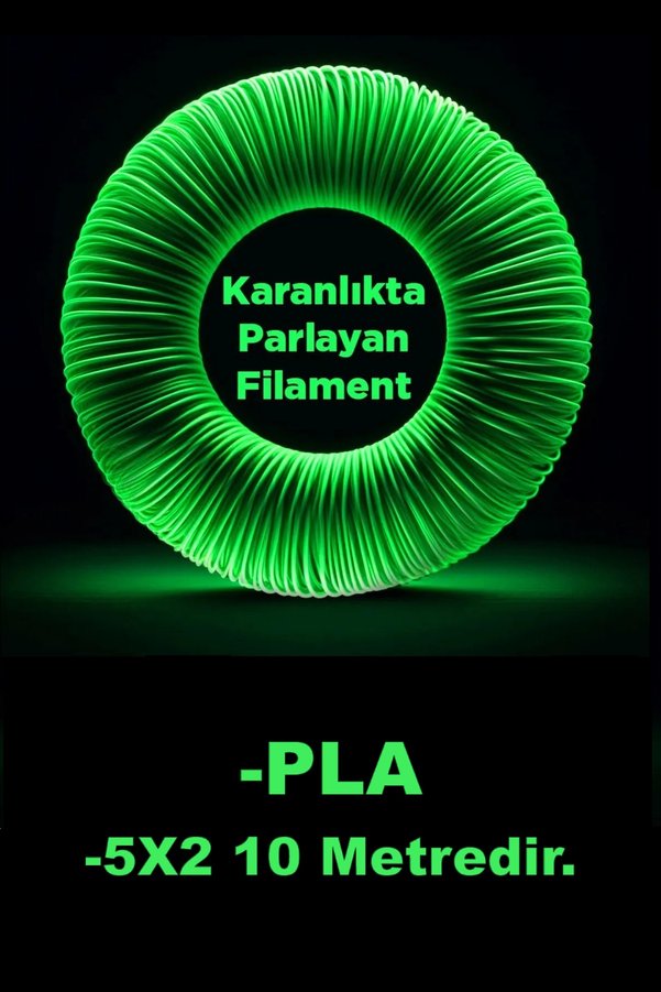 Oppy Karanlıkta Parlayan 3D kalem PLA Filamenti 1.75mm kalınlıkta 10 Metre