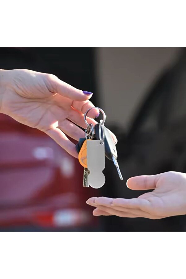 Ethab Ti̇caret Glbl-Tsti̇l4136 Prati̇k Alışveri̇ş Arabası Anahtarlığı
