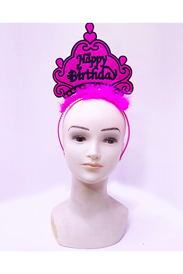 Ethab Ti̇caret Happy Bi̇rthday Neon Fuşya Taç