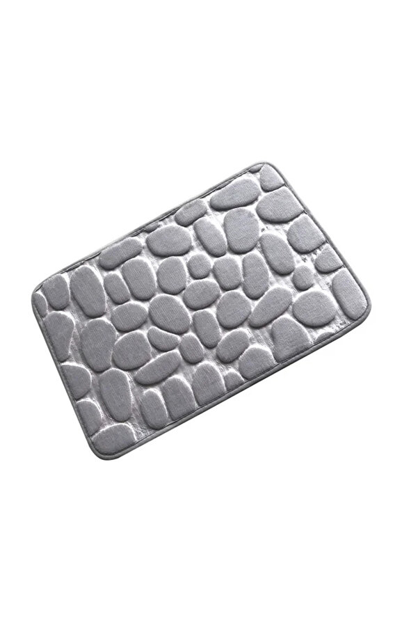 Ethab Ticaret Glbl-Tstil4136 Memory Kaydırmaz Banyo Paspası Gri