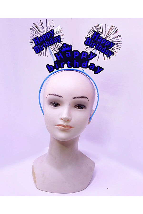 Ethab Ti̇caret Happy Bi̇rthday Neon Mavi̇ Doğum Günü Tacı
