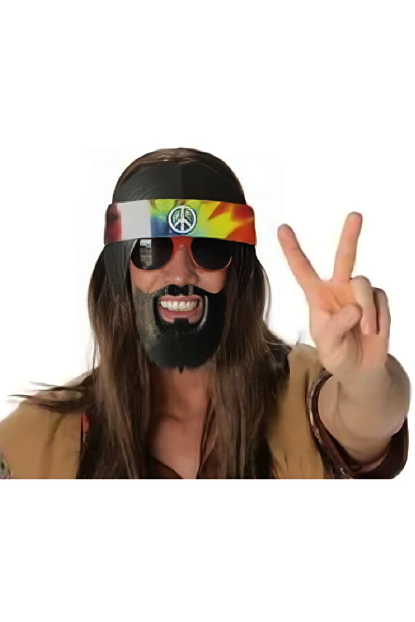 Ethab Ti̇caret Si̇yah Saçlı Bandana Hi̇ppi̇ Parti̇ Gözlüğü