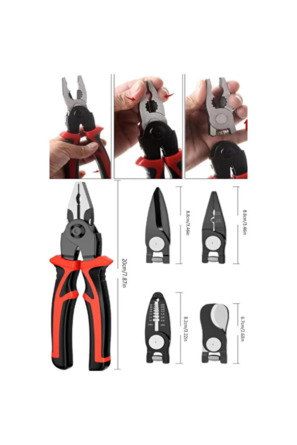 Ethab Ti̇caret Glbl-Tsti̇l4136 5 Başlıklı Pense Seti̇
