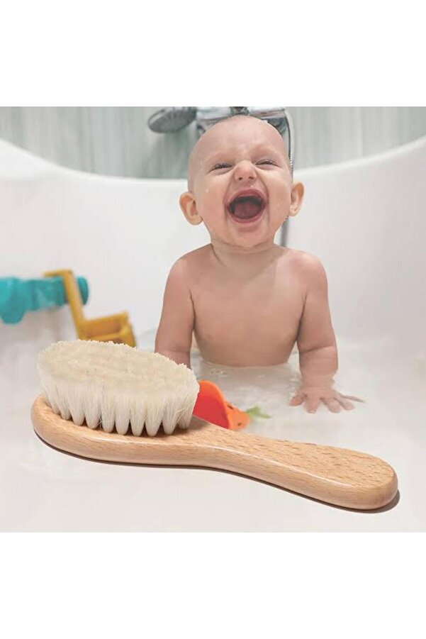 Ethab Ti̇caret Glbl-Tsti̇l4136 Keçi̇ Kılı Organi̇k Bebek Banyo Tarağı