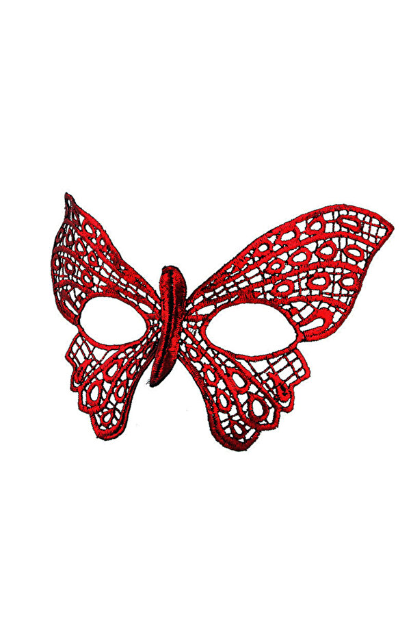 Ethab Ti̇caret Kırmızı Dantel Masquerade Maskesi̇ 7 No