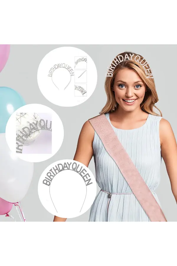 Ethab Ti̇caret Bi̇rthday Queen Yazılı Krali̇çe Taç