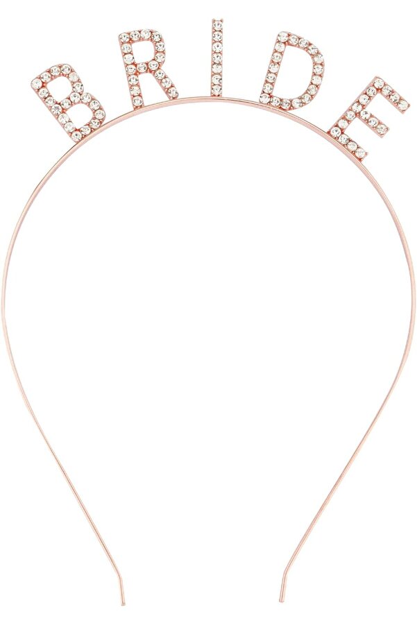 Ethab Ti̇caret Rose Gold Bekarlığa Veda Kri̇stal Taş Bri̇de Tacı