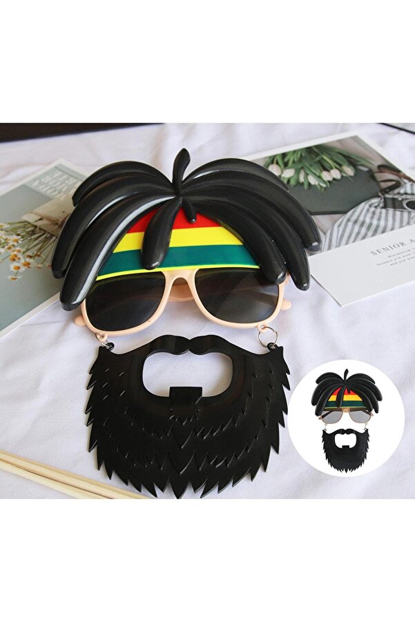 Ethab Ti̇caret Rasta Peruklu Bob Marley Parti̇ Gözlüğü