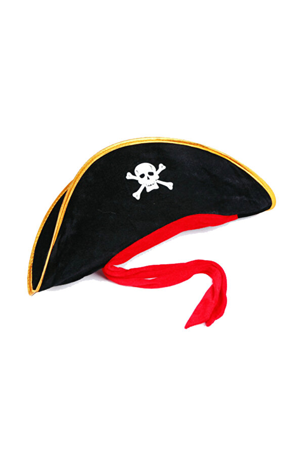 Ethab Ti̇caret Yeti̇şki̇n Boy Kadi̇fe Jack Sparrow Deni̇zci̇ Kaptan Jack Korsan Şapkası 50X20 Cm