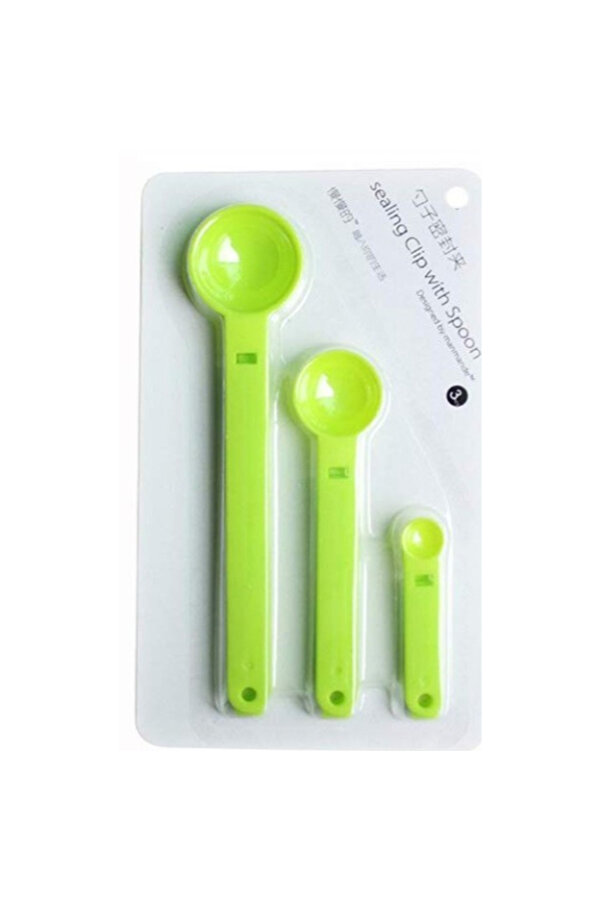 Ethab Ti̇caret Glbl-Tsti̇l4136 Ölçme Kaşıklı Poşet Kli̇psi̇ 3 Lü Paket