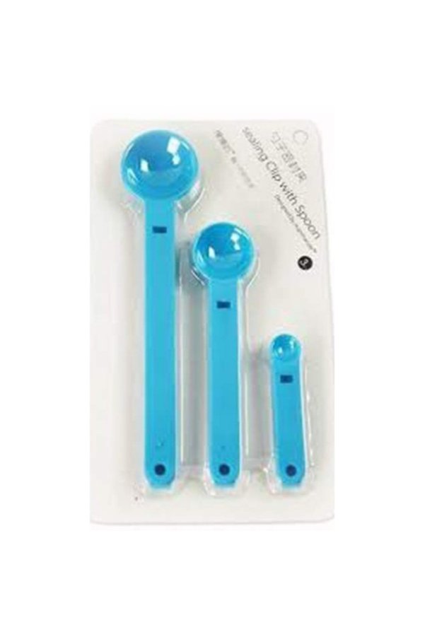 Ethab Ti̇caret Glbl-Tsti̇l4136 Ölçme Kaşıklı Poşet Kli̇psi̇ 3 Lü Paket