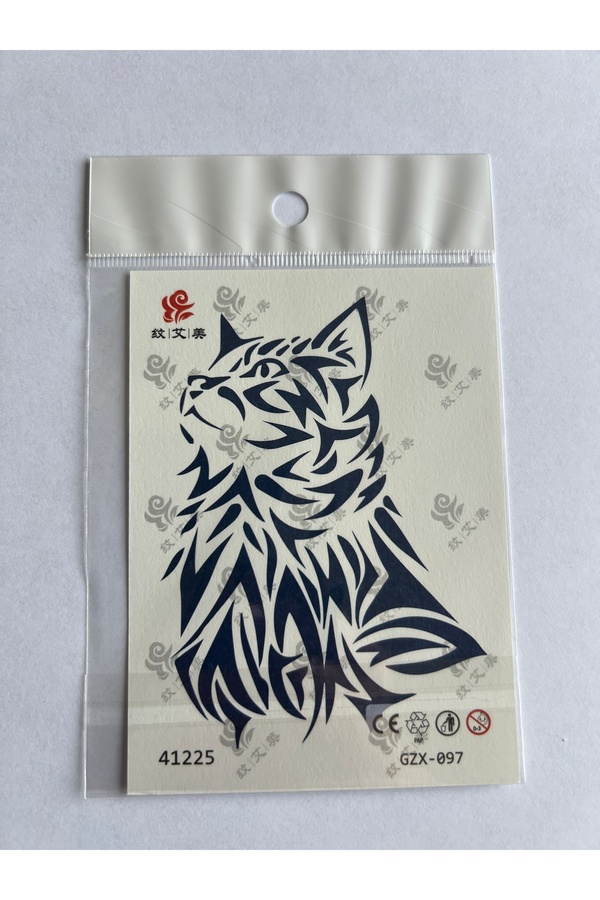 Ai̇rbrush Tattoo Melek Kedi̇ 3 Hafta Kalıcı 4 Adet Mi̇ni̇mal Yarı Kalıcı Dövme Seti̇