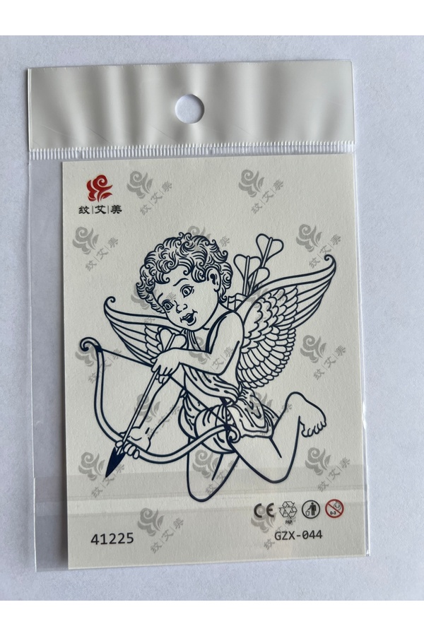 Ai̇rbrush Tattoo Melek Kedi̇ 3 Hafta Kalıcı 4 Adet Mi̇ni̇mal Yarı Kalıcı Dövme Seti̇