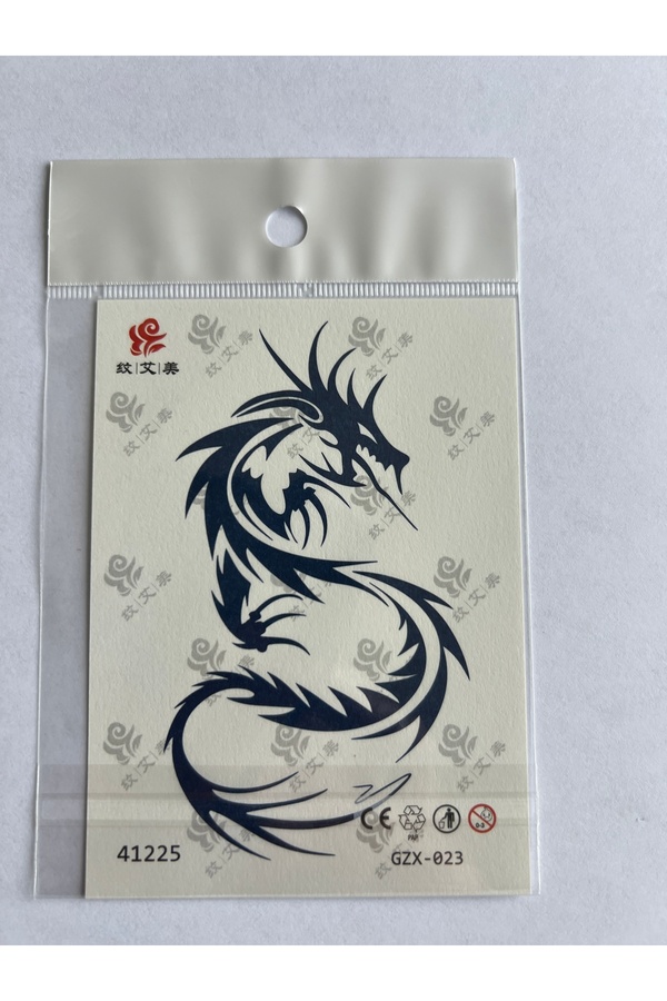 Ai̇rbrush Tattoo Dragon Çi̇nce 3 Hafta Kalıcı 4 Adet Mi̇ni̇mal Yarı Kalıcı Dövme Seti̇