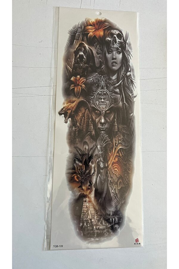 Ai̇rbrush Tattoo Işık 1 Hafta Kalıcı 4 Adet Bi̇rden Tam Kol Bacak Kaplama 46 Cm Geçi̇ci̇ Dövme Seti̇