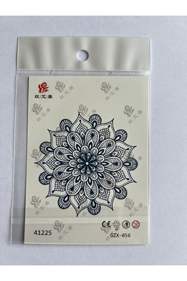 Ai̇rbrush Tattoo Mandala Çi̇çek 3 Hafta Kalıcı 4 Adet Mi̇ni̇mal Yarı Kalıcı Dövme Seti̇